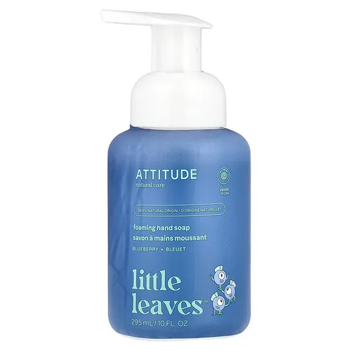 ATTITUDE, Little Leaves™, Jabón espumoso para las manos, Arándano azul, 295 ml (10 oz. líq.)