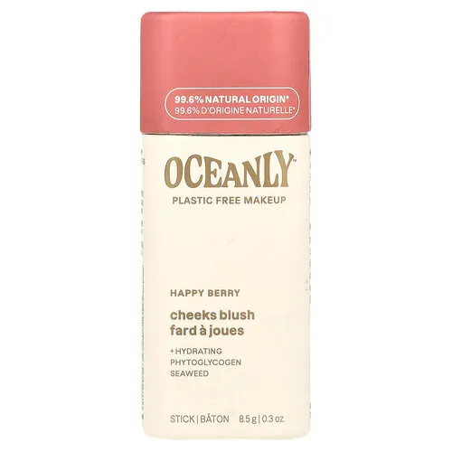 ATTITUDE, Oceanly™, Rubor para mejillas, Baya feliz, 8,5 g (0,3 oz)