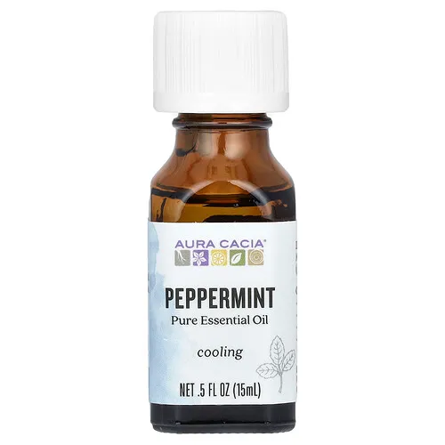 Aura Cacia, Aceite esencial puro, Menta, 15 ml (0,5 oz. líq.)