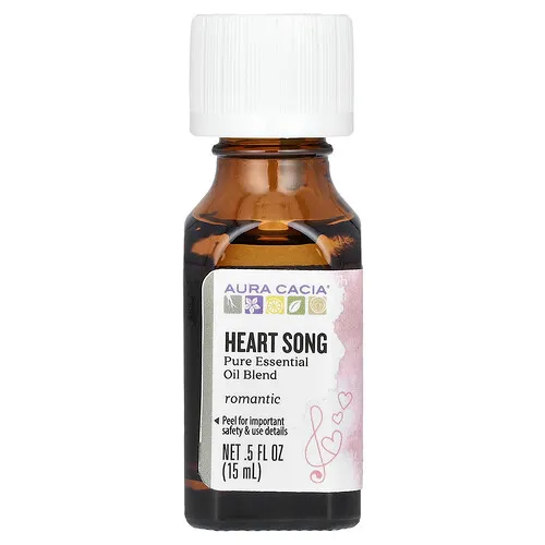 Aura Cacia, Aceite Esencial 100% Puros, Canción del Corazón, .5 fl oz (15 ml)