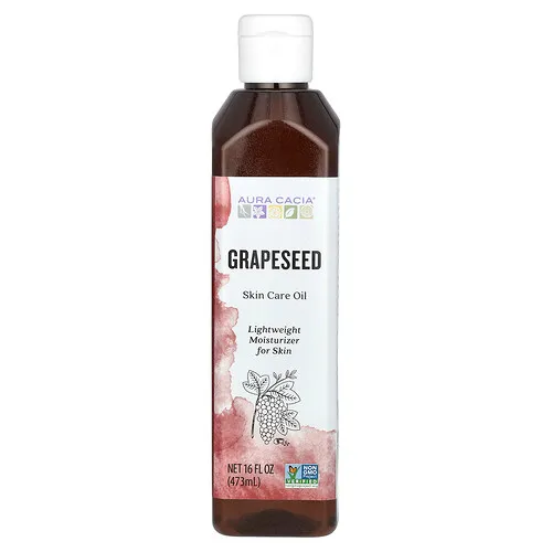 Aura Cacia, Aceite para el cuidado de la piel, Semilla de uva, 473 ml (16 oz. Líq.)