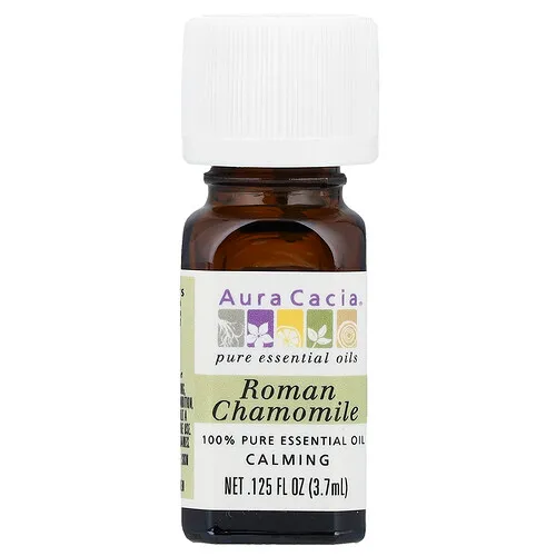 Aura Cacia, Aceite esencial 100 % puro, Manzanilla romana, 3,7 ml (0,125 oz. líq.)