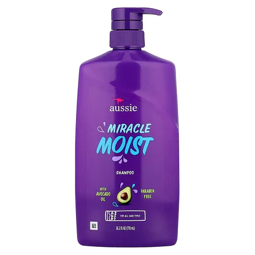 Aussie, Miracle Moist, Champú con aceite de aguacate, Para todo tipo de cabello, 778 ml (26,2 oz. líq.)