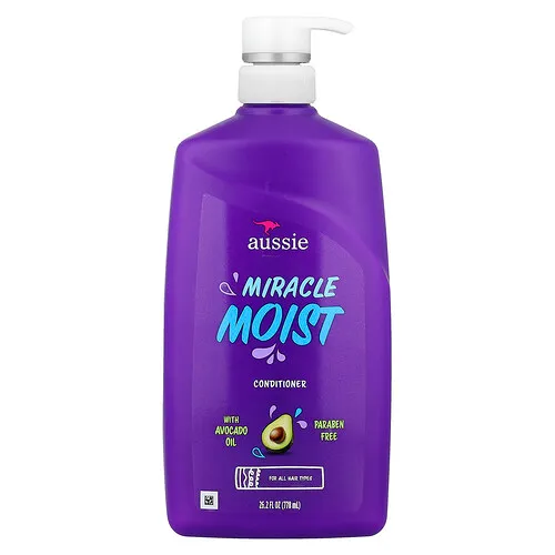 Aussie, Miracle Moist, Acondicionador con aceite de aguacate, Para todo tipo de cabello, 778 ml (26,2 oz. líq.)