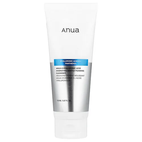 Anua, 8 Espuma de limpieza suave e hidratante con ácido hialurónico, 150 ml (5,07 oz. líq.)