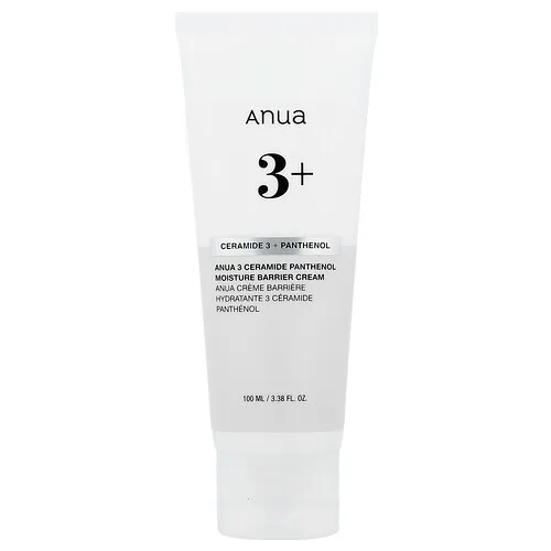 Anua, 3 Crema protectora contra la humedad con ceramida y pantenol, 100 ml (3,38 oz. líq.)
