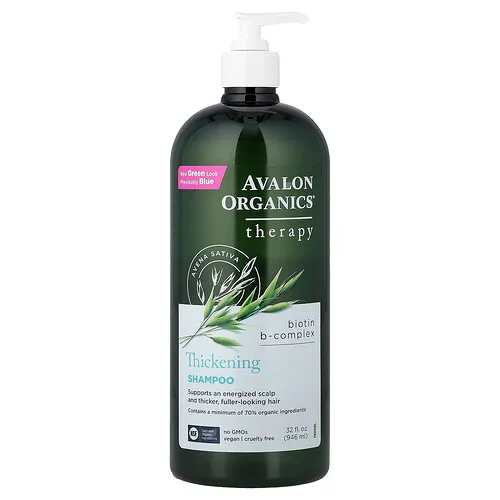 Avalon Organics, Champú espesante, Complejo B con biotina, 946 ml (32 oz. Líq.)