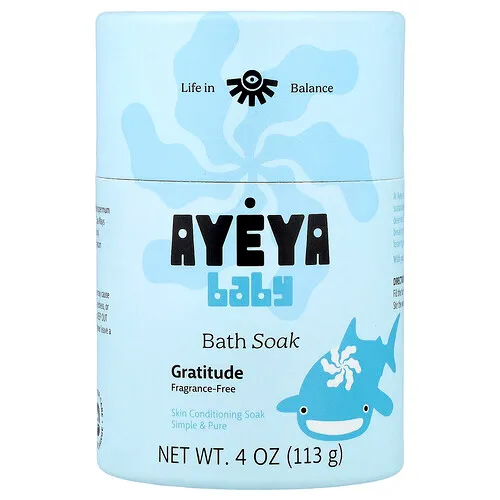 Ayeya, Baño en remojo para bebés, Sin fragancia, 113 g (4 oz)