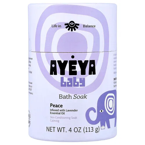 Ayeya, Baño en remojo para bebés, Lavanda, 113 g (4 oz)