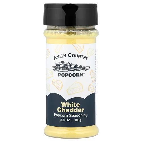 Amish Country Popcorn, Condimento para palomitas de maíz, Cheddar blanco`` 108 g (3,8 oz)