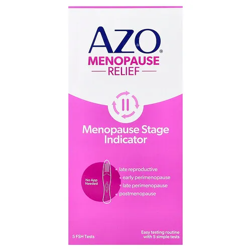 AZO, Alivio de la menopausia, Indicador de las etapas de la menopausia, 5 análisis de FSH