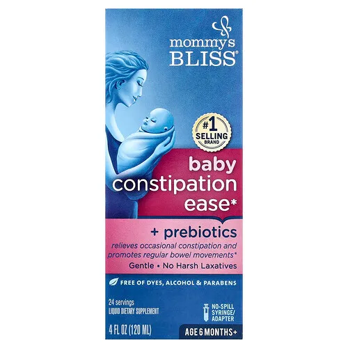 Mommy's Bliss, Alivio para el estreñimiento del bebé más prebióticos, De 6 meses en adelante, 120 ml (4 oz. líq.)