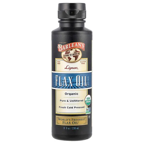 Barlean's, Aceite de linaza orgánico con lignanos, 236 ml (8 oz. líq.)