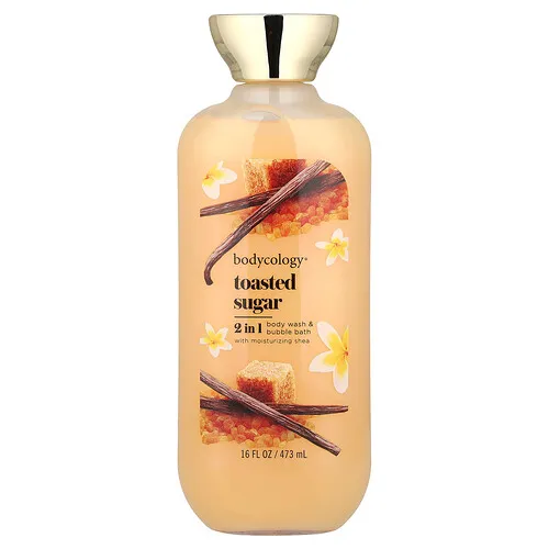 Bodycology, Jabón líquido para el cuerpo y baño de burbujas 2 en 1, Azúcar tostado, 473 ml (16 oz. Líq.)