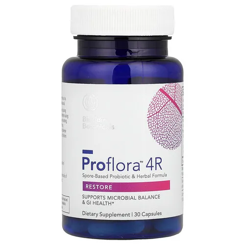 Biocidin Botanicals, Proflora™ 4R, Fórmula herbal y probiótica a base de esporas, 30 cápsulas