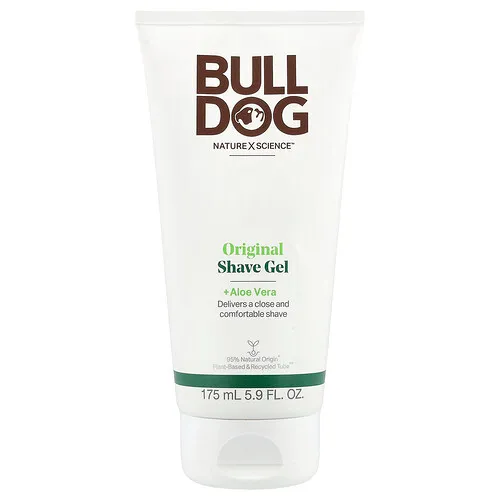 Bulldog Skincare For Men, Gel para afeitar original con aloe vera, 175 ml (5,9 oz. líq.)