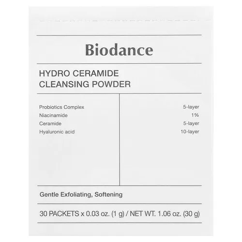 Biodance, Agente de limpieza en polvo con hidroceramidas, 30 sobres, 1 g (0,03 oz) cada uno