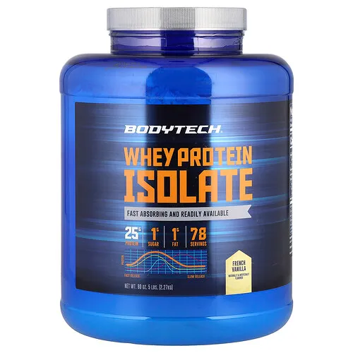 BodyTech, Aislado de proteína de suero de leche, Vainilla francesa, 2,27 kg (5 lb)