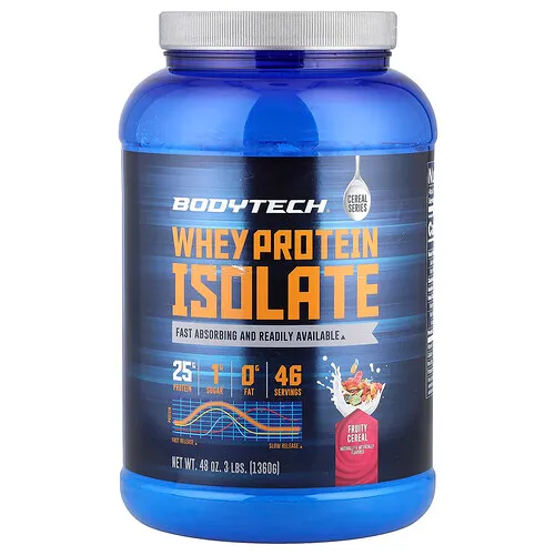 BodyTech, Aislado de proteína de suero de leche, Cereal frutal, 1360 g (3 lb)