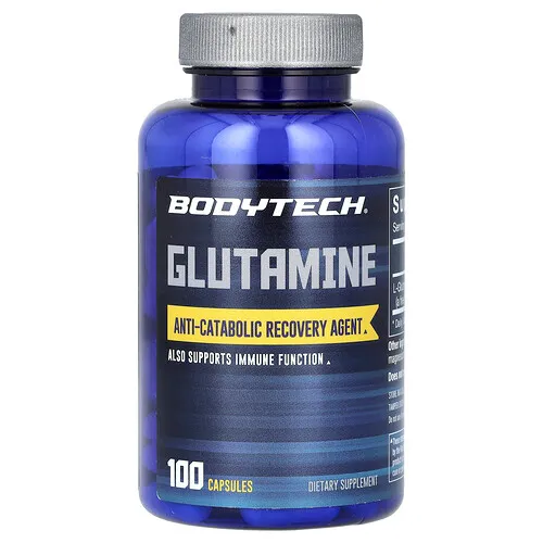 BodyTech, Glutamina, 500 mg, 100 cápsulas