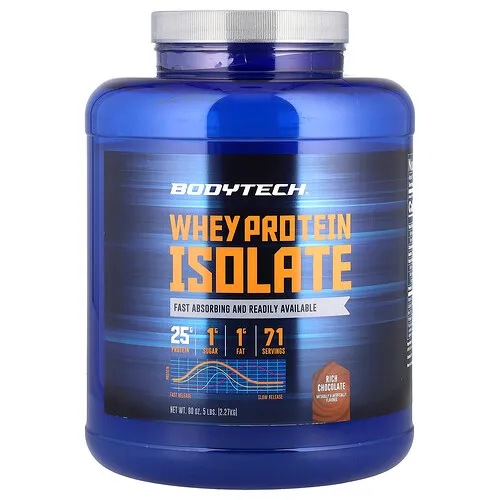 BodyTech, Aislado de proteína de suero de leche, Chocolate intenso, 2,27 kg (5 lb)