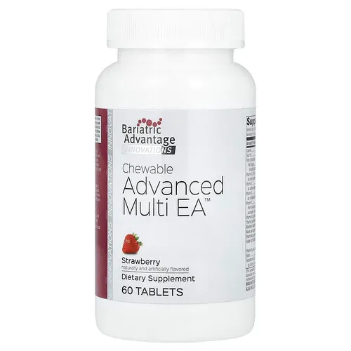 Bariatric Advantage, Múltiples EA masticables avanzados, Fresa, 60 comprimidos