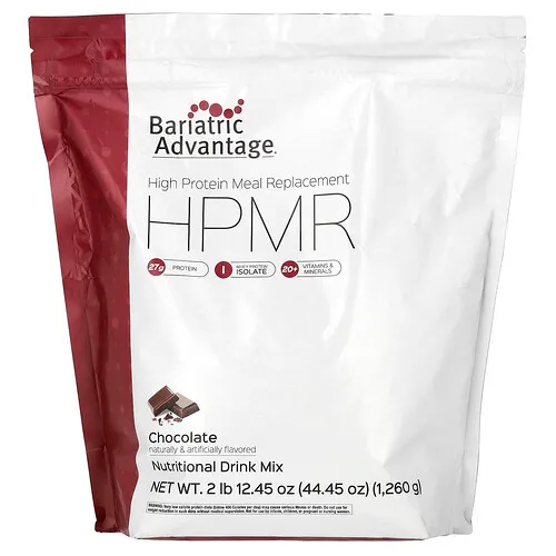 Bariatric Advantage, HPMR, Sustituto de la comida con alto contenido de proteínas, Chocolate, 1260 g (2 lb 12,45 oz)