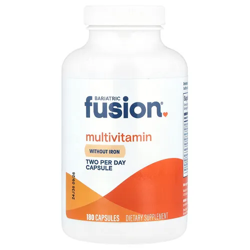 Bariatric Fusion, Suplemento multivitamínico sin hierro, 180 cápsulas