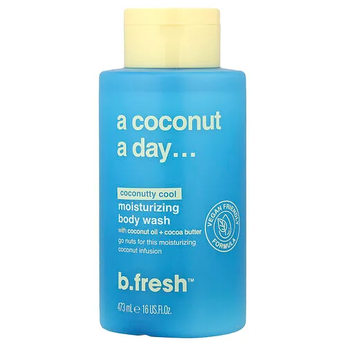 b.fresh, A Coconut A Day, Jabón líquido humectante para el cuerpo, Frescura con sabor a coco, 473 ml (16 oz. líq.)