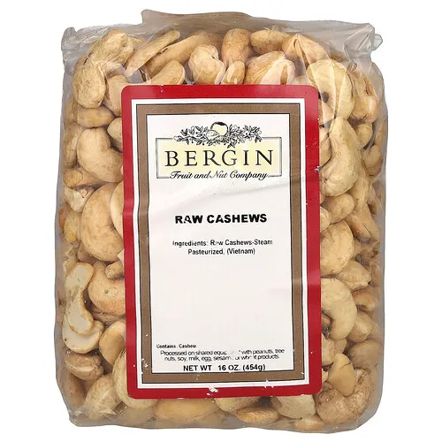 Bergin Fruit and Nut Company, Anacardos crudos, 454 g (16 oz)