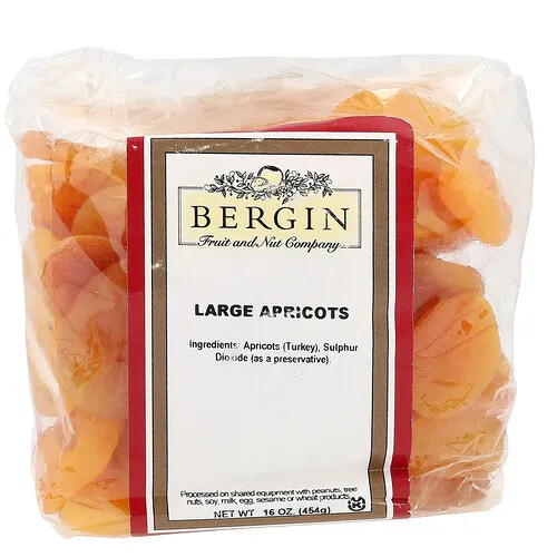 Bergin Fruit and Nut Company, Albaricoques grandes, 454 g (16 oz)