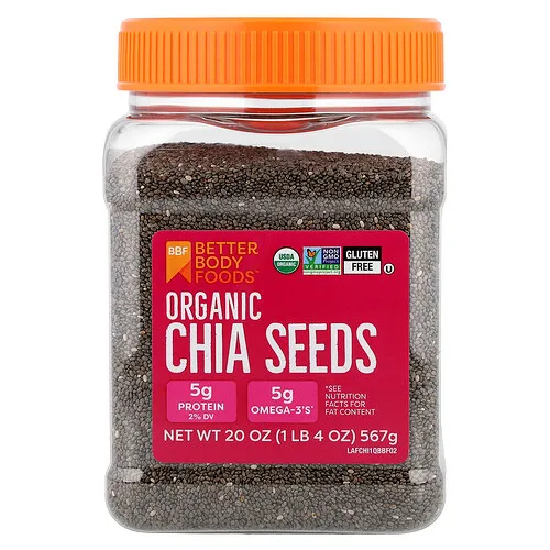 BetterBody Foods, Semillas de chía orgánica, 567 g (20 oz)