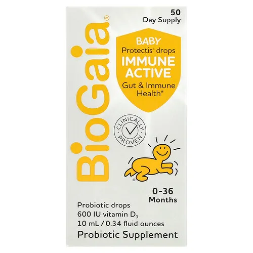 BioGaia, Protectis Baby, Gotas probióticas para reforzar el sistema inmunitario, De 0 a 36 meses, 10 ml (0.34 oz. líq.)