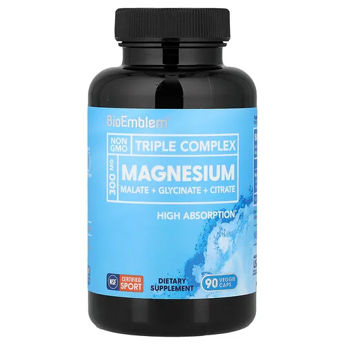 BioEmblem, Complejo de triple magnesio, 90 cápsulas vegetales