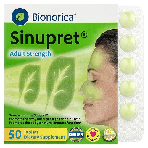 Bionorica, Sinupret®, Suplemento para reforzar la salud de los adultos, 50 comprimidos