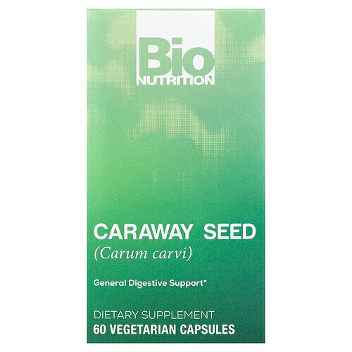 Bio Nutrition, Semilla de alcaravea, 60 cápsulas vegetales (500 mg por cápsula)