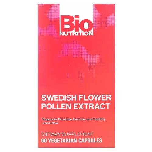 Bio Nutrition, Extracto de polen de flor sueca, 500 mg, 60 cápsulas vegetales