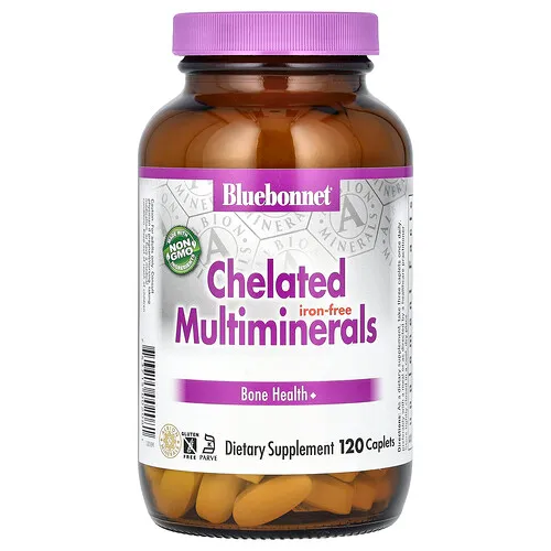 Bluebonnet Nutrition, Multiminerales quelatados, sin hierro, 120 cápsulas