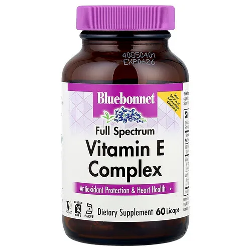 Bluebonnet Nutrition, Complejo E de vitaminas, 60 cápsulas