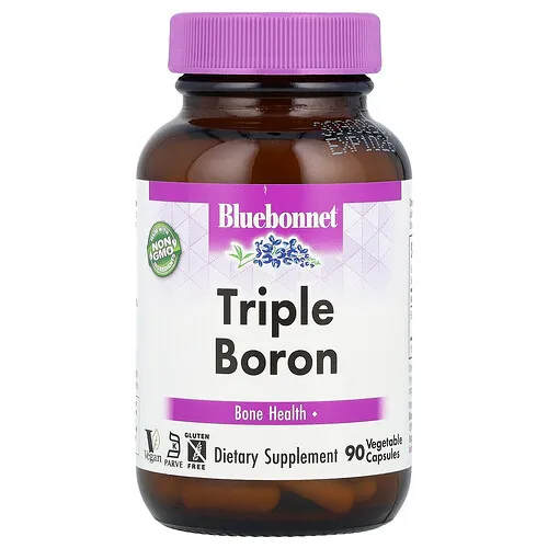 Bluebonnet Nutrition, Boro triple, 90 cápsulas vegetales (3 mg por cápsula)