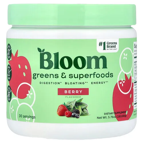 Bloom, Greens & Superfoods, Bayas, 163,8 g (5,76 oz)