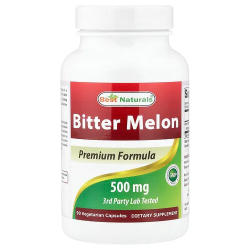 Best Naturals, Melón amargo, 500 mg, 90 cápsulas vegetales