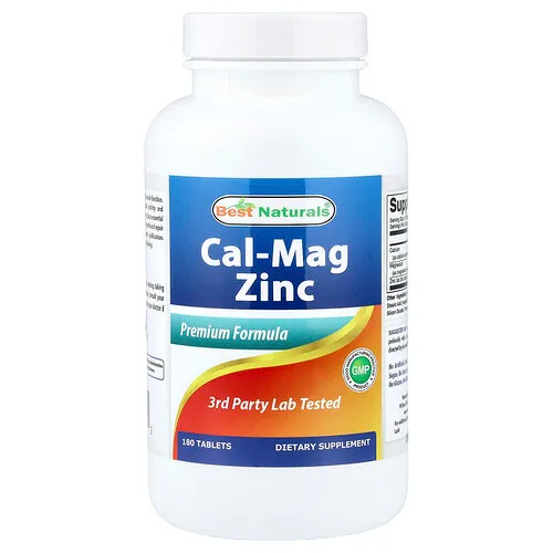 Best Naturals, Cal-Mag Zinc, 180 comprimidos