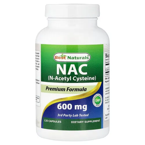 Best Naturals, NAC, 600 mg, 120 cápsulas