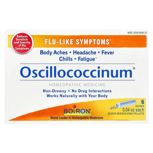 Boiron, Oscillococcinum, Síntomas similares a la gripe, 6 dosis, 0,04 oz cada una