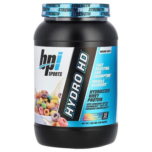 BPI Sports, Hydro HD™, Proteína de suero de leche hidrolizada, Fruity Loopers, 736 g (1,62 lb)