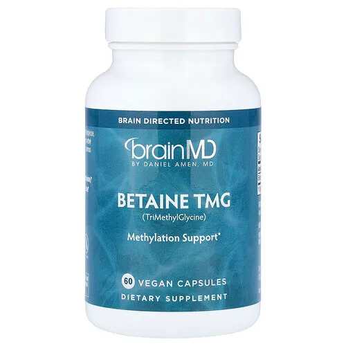 BrainMD, Betaine TMG, 60 cápsulas veganas (500 mg por cápsula)