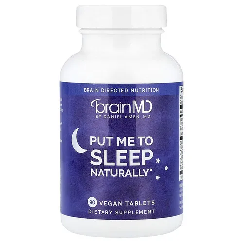 BrainMD, Favorece el sueño de forma natural, 90 comprimidos veganos