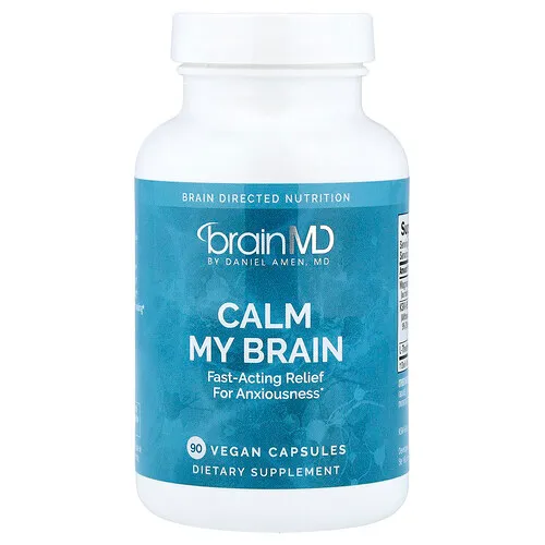 BrainMD, Calma mi cerebro, 90 cápsulas veganas