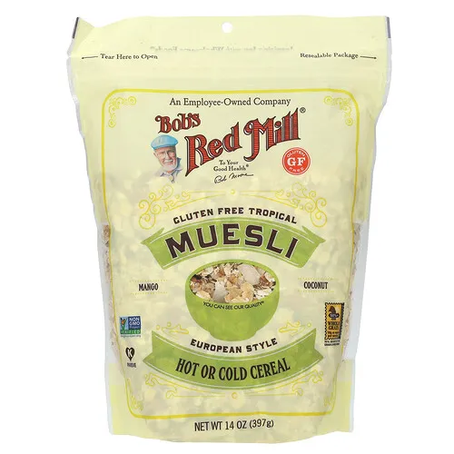 Bob's Red Mill, Muesli tropical sin gluten, Mango y coco, 397 g (14 oz)